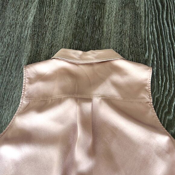 EUC Theory Yarine TS 100% Silk Sleeveless Blouse Deep Cameo Pink Small Workwear - Picture 9 of 16